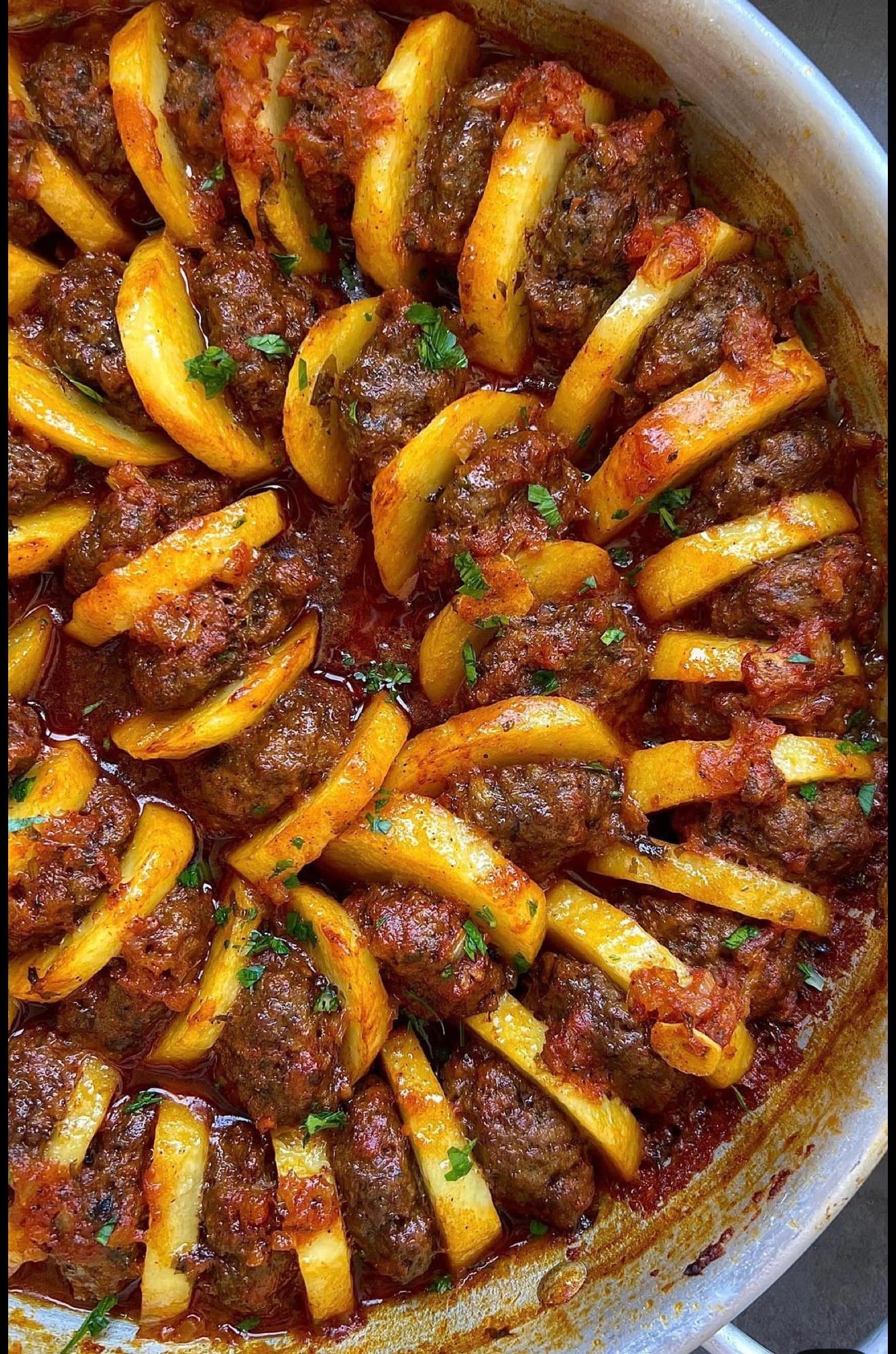 Baked Kofta and Potatoes