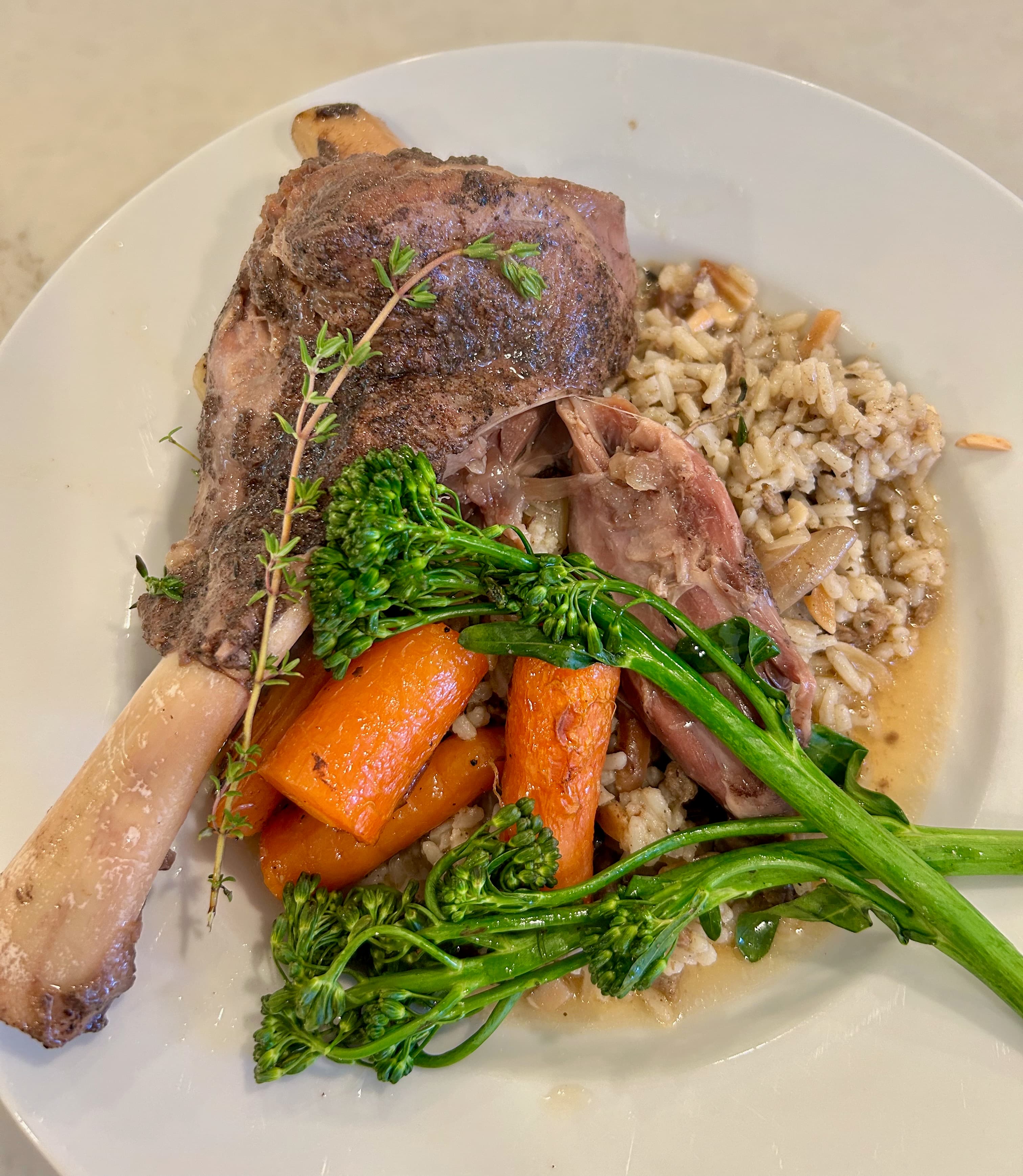Halal Lamb Shanks + Hashweh