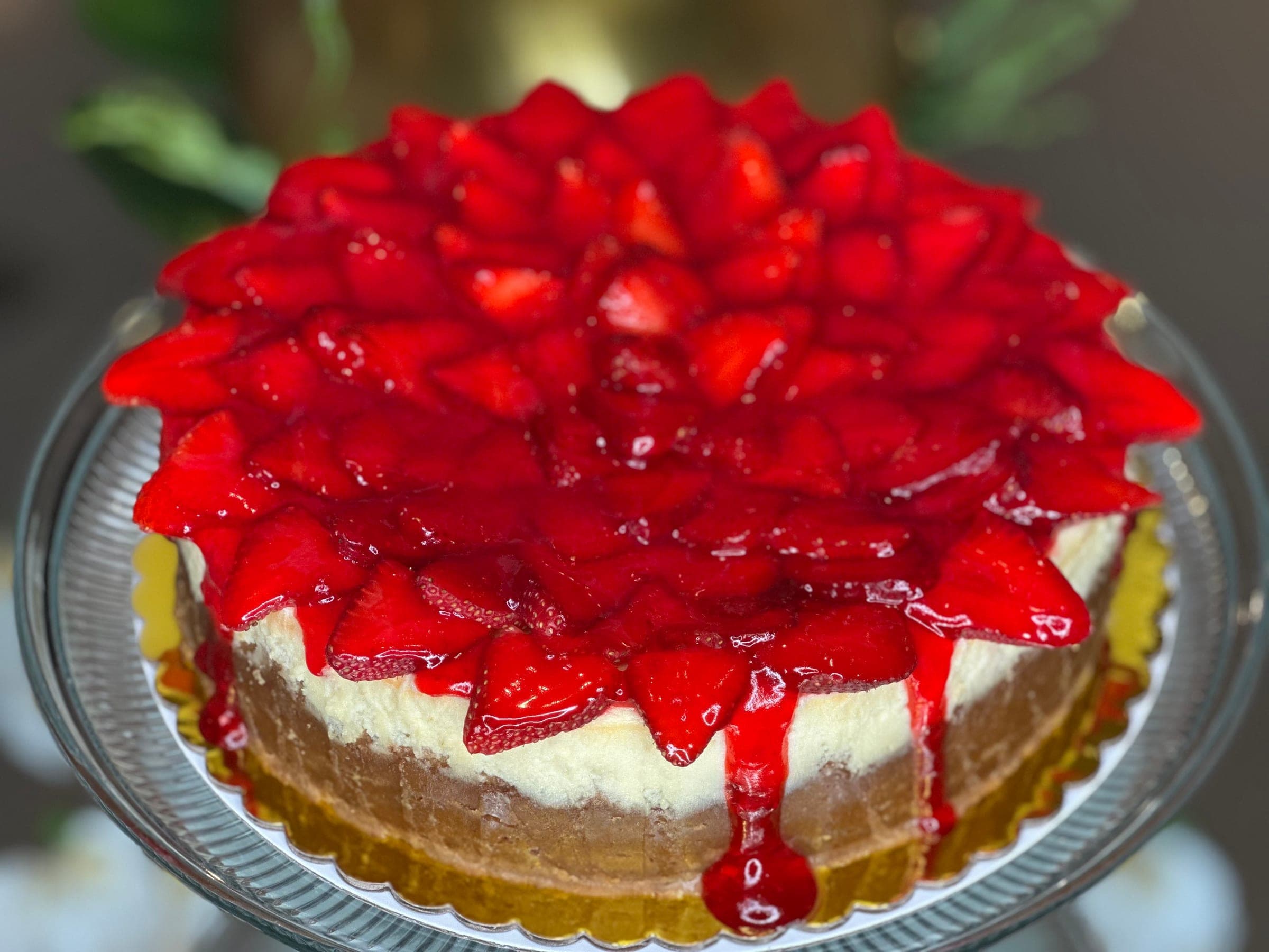 White Chocolate Strawberry Cheesecake