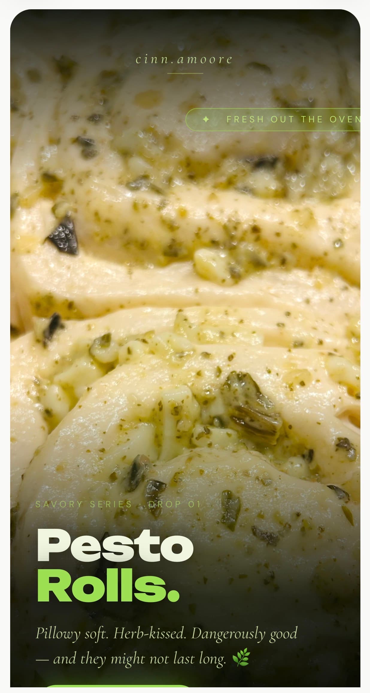 Savory cheezy Pesto Rolls