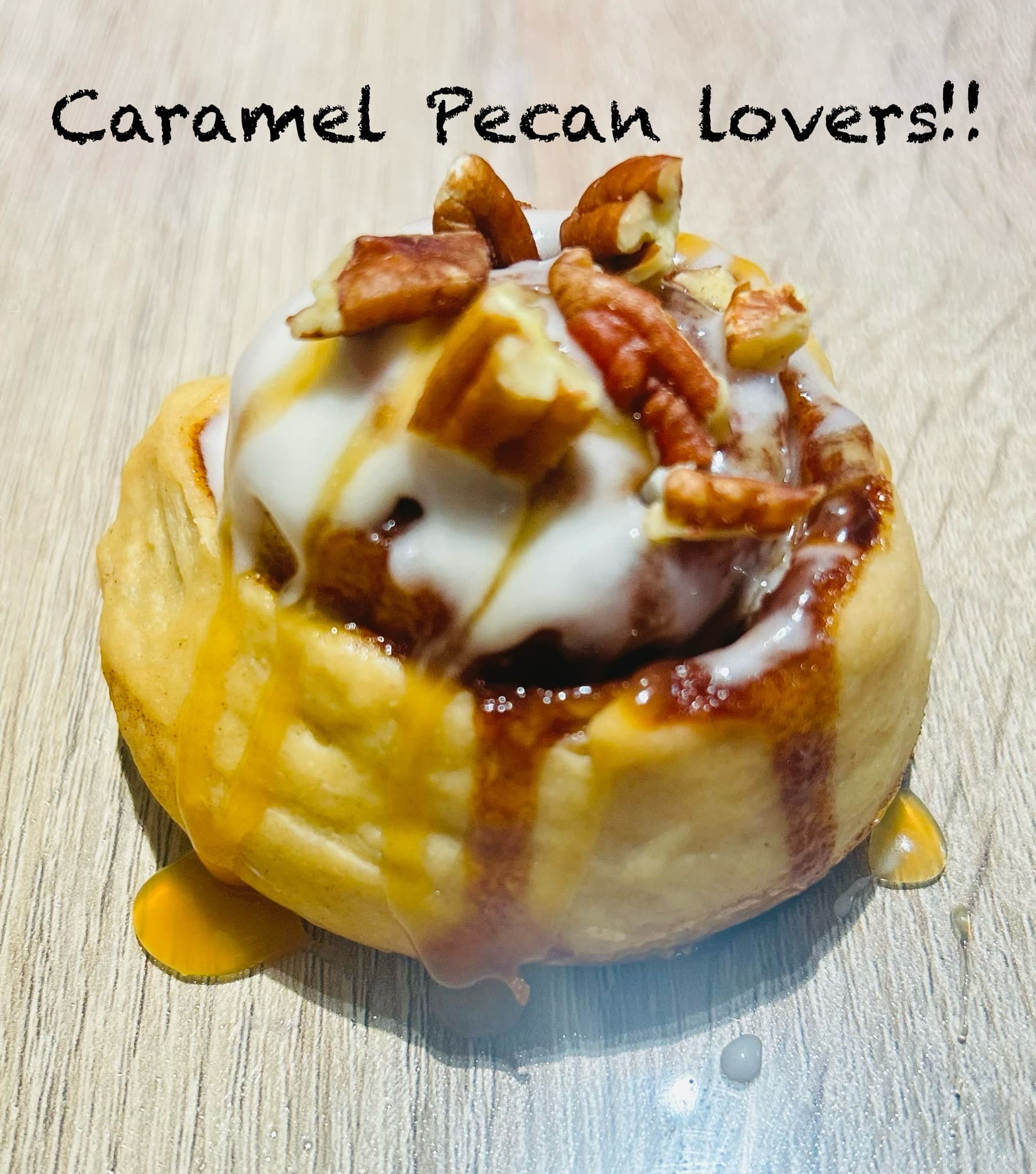 Pecan Drizzle Cinnamon Roll