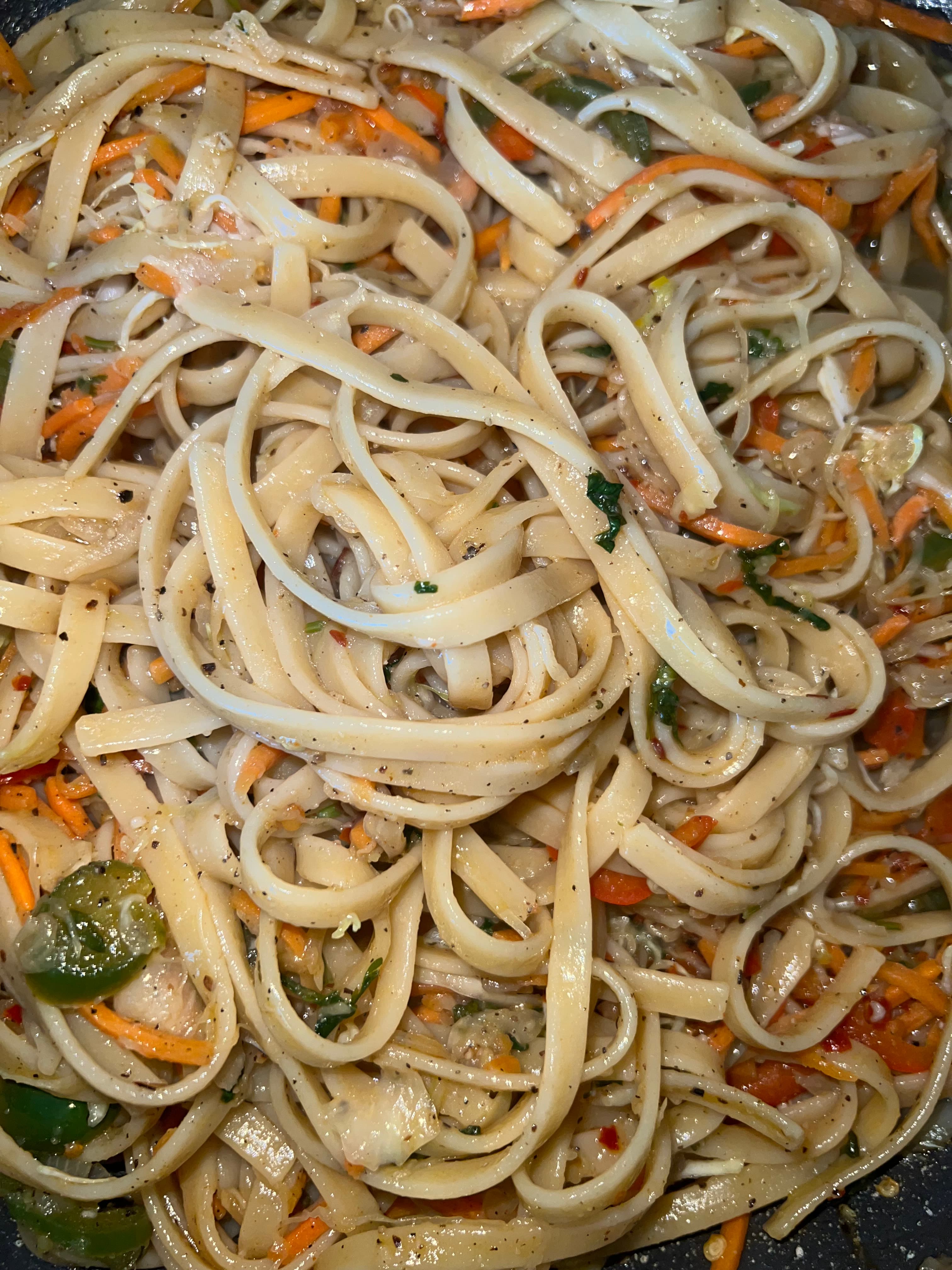 Fettuccine Cabbage Pasta