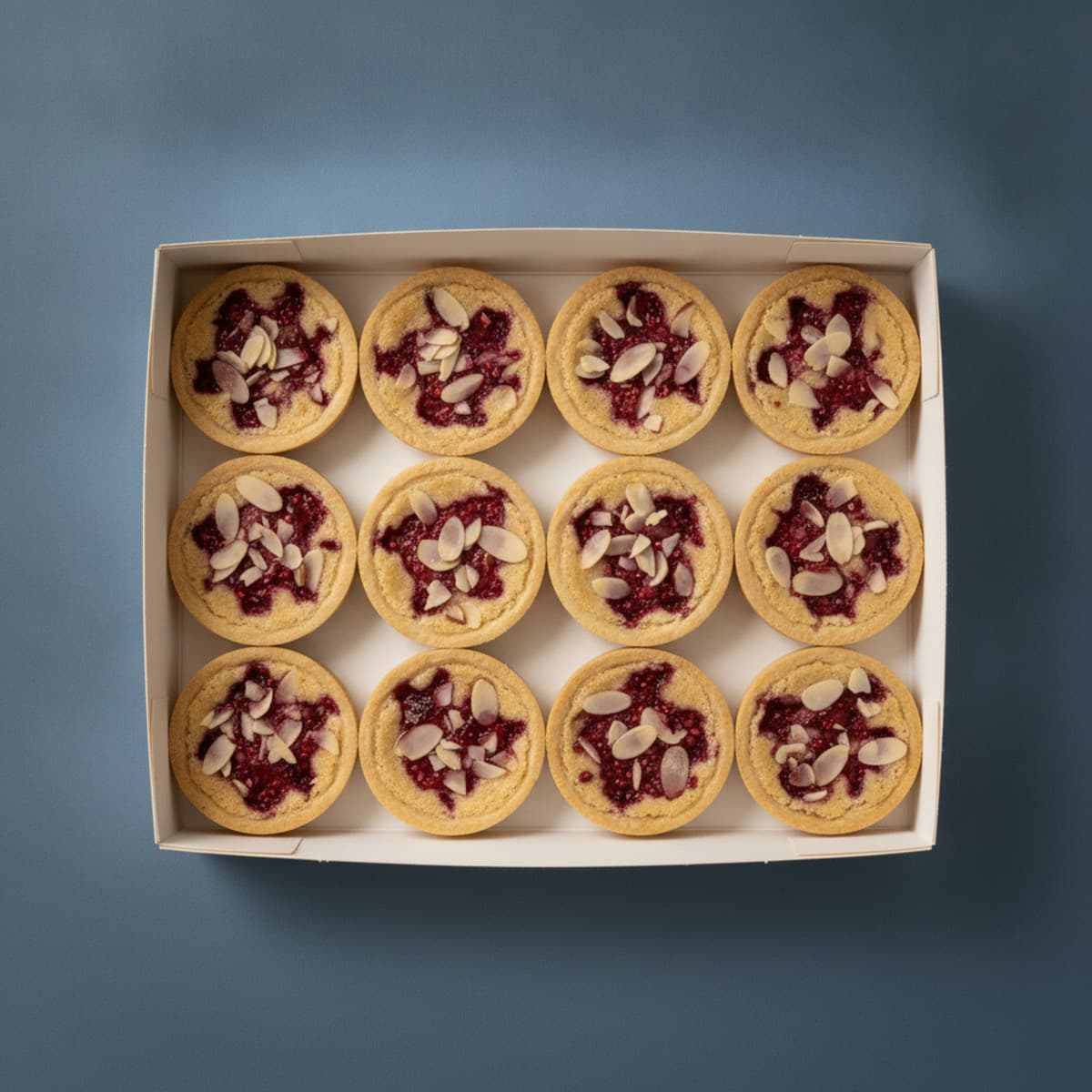 Almond Cream & Raspberry Mini Tarts — Box of 12 photo
