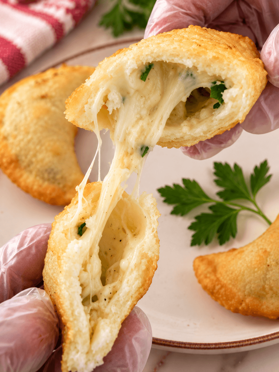 Gluten Free - Cheese Sambousek, Fried Turnovers with Mozzarella and Akawi Cheese photo