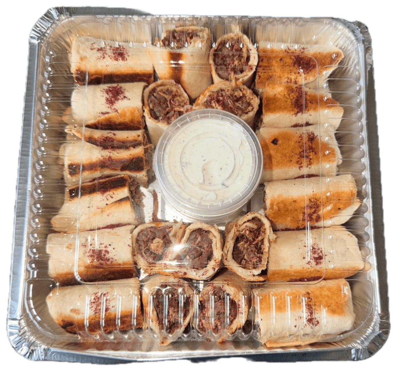 Sumac Chicken Shawarma (Musakhan Tortilla Roll)