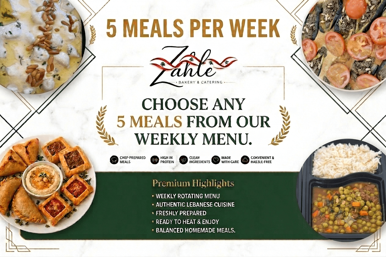 Weekly Healthy Lebanese Meals 5 - Home Cooked Meals
