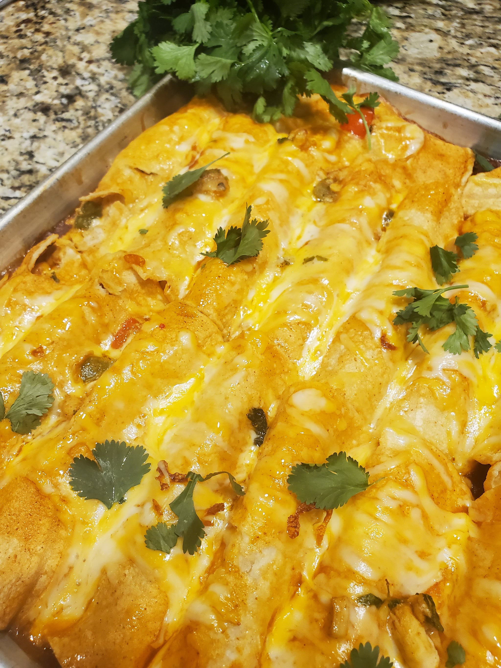 Enchiladas and Tres Leches Cake