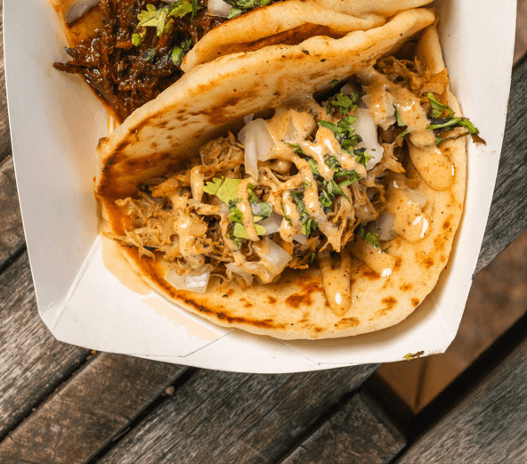 Lemon Chili Chicken Naan Tacos