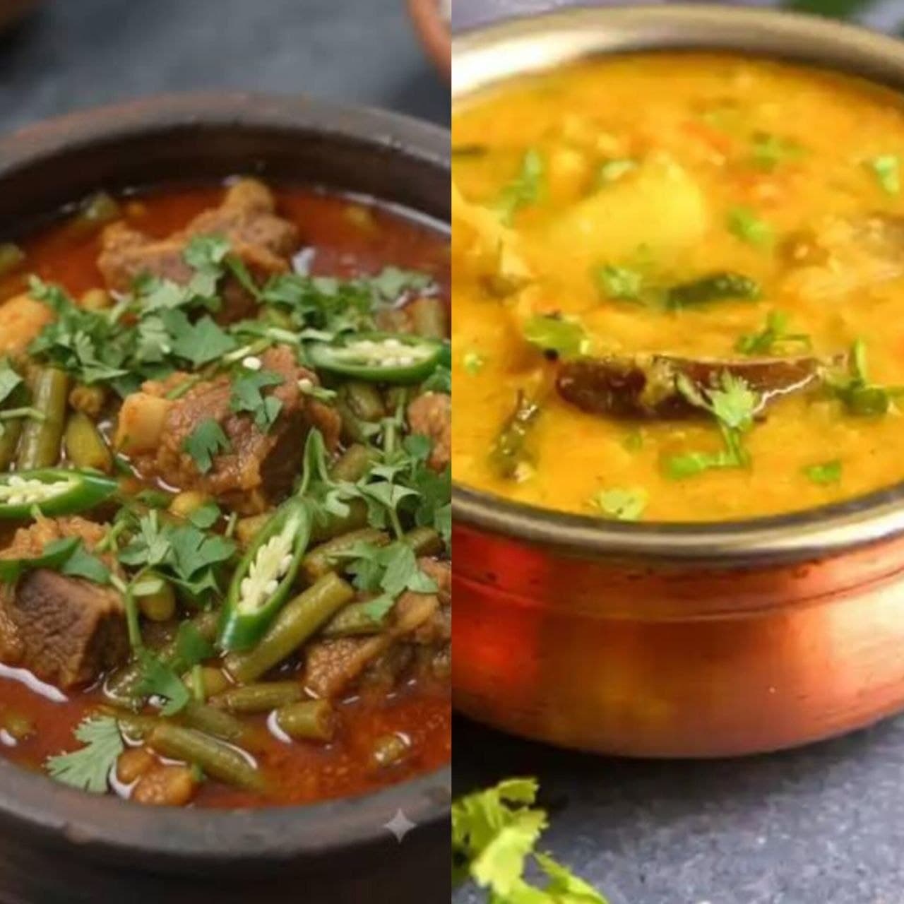 Beanis ki Phalli with Gosht and Dalcha photo