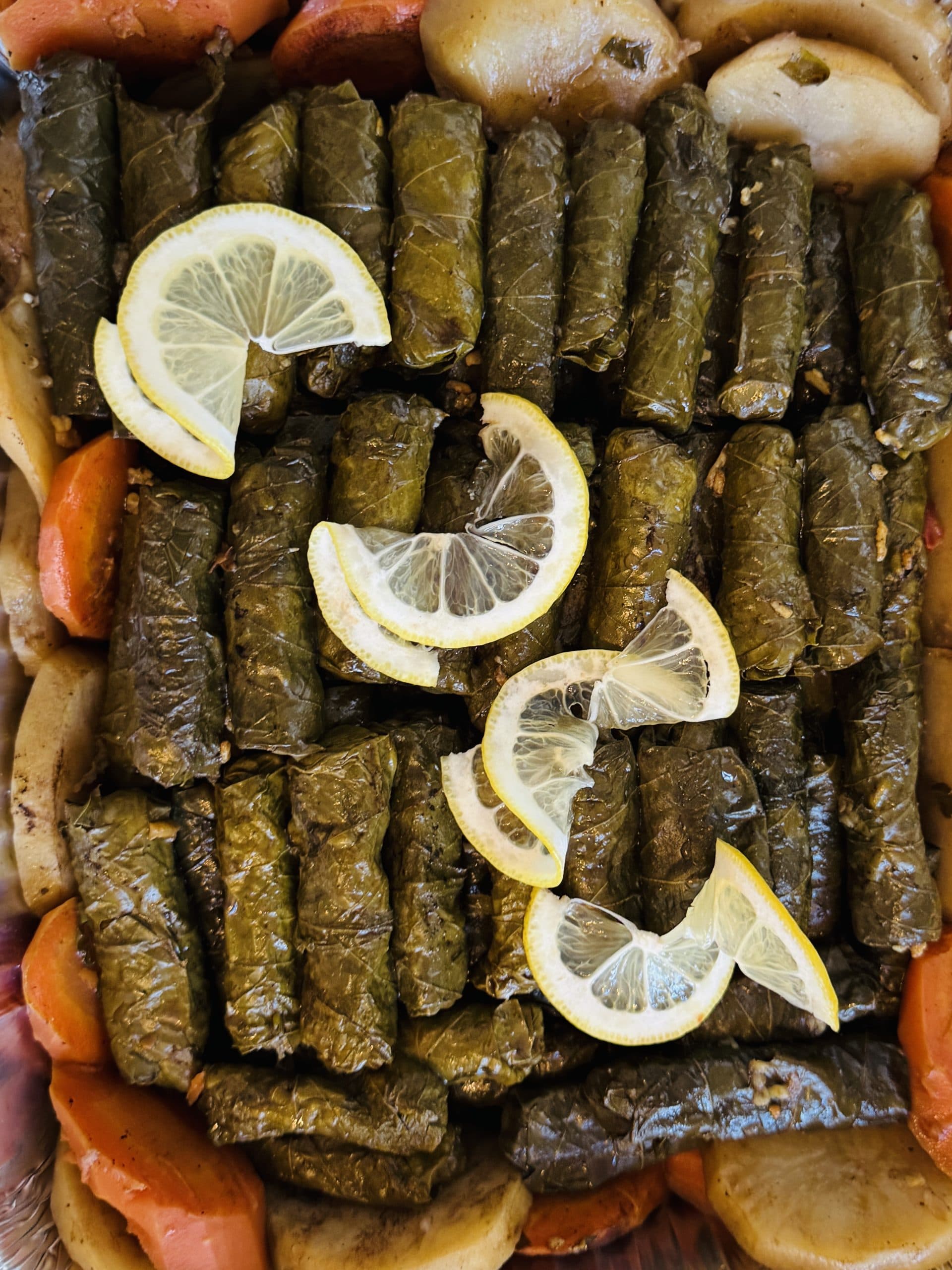Vegetrian Grape Leaves with Egyptian Rice
