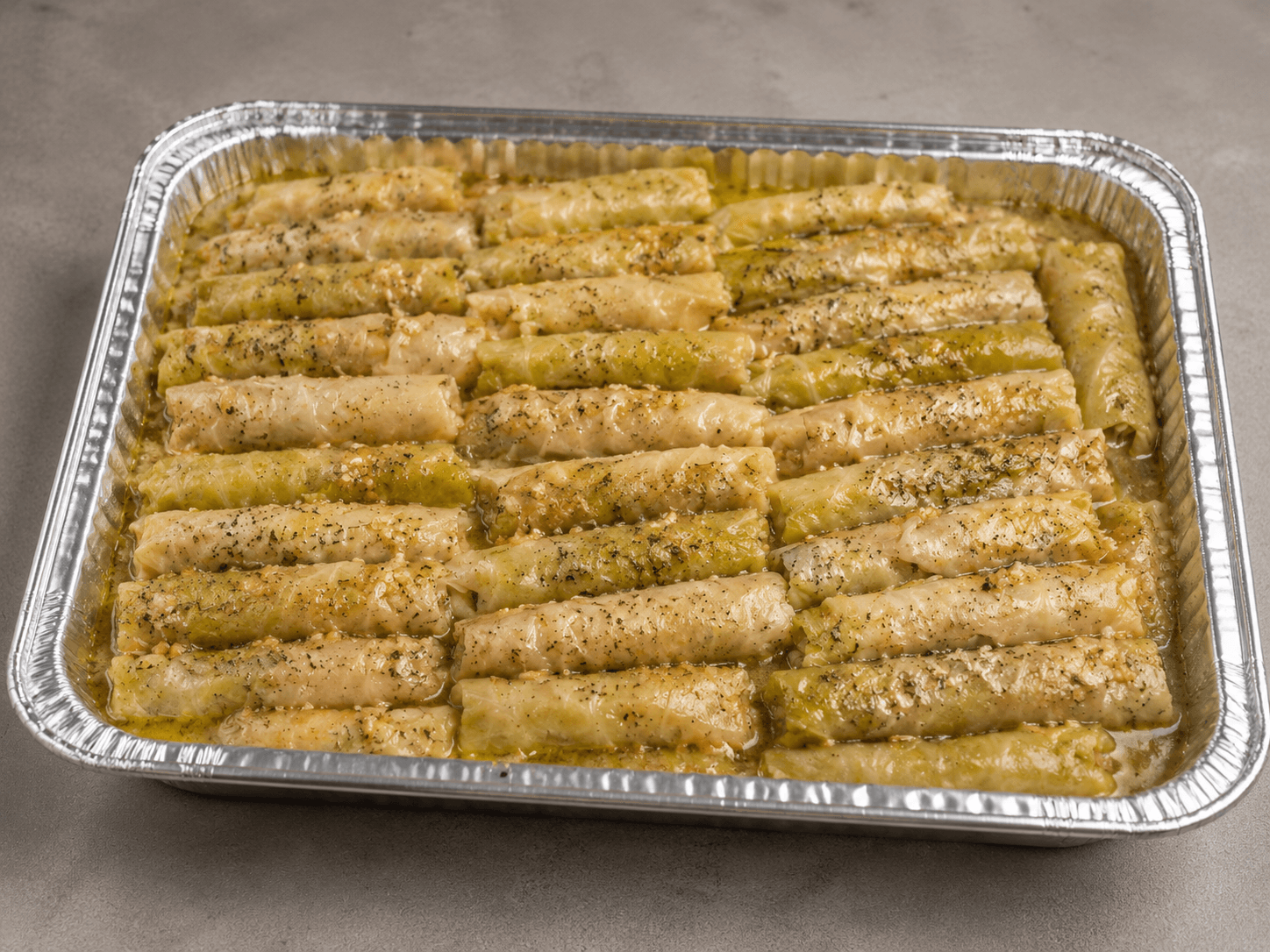 Homemade Stuffed Cabbage Rolls (Malfoof) with Ground Beef
